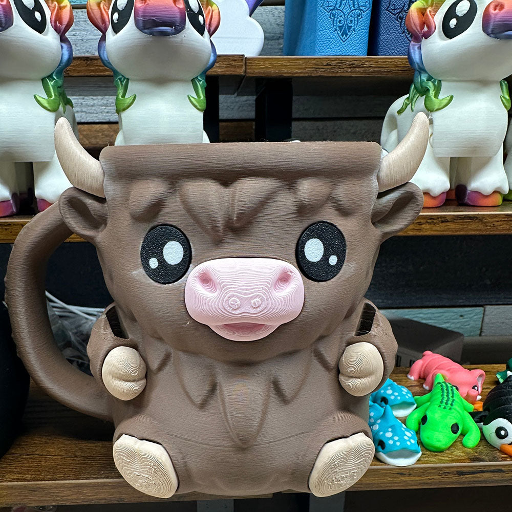 3D Highland Cow Eisbecher Halter - Wiederverwendbarer Pint Cup Holder