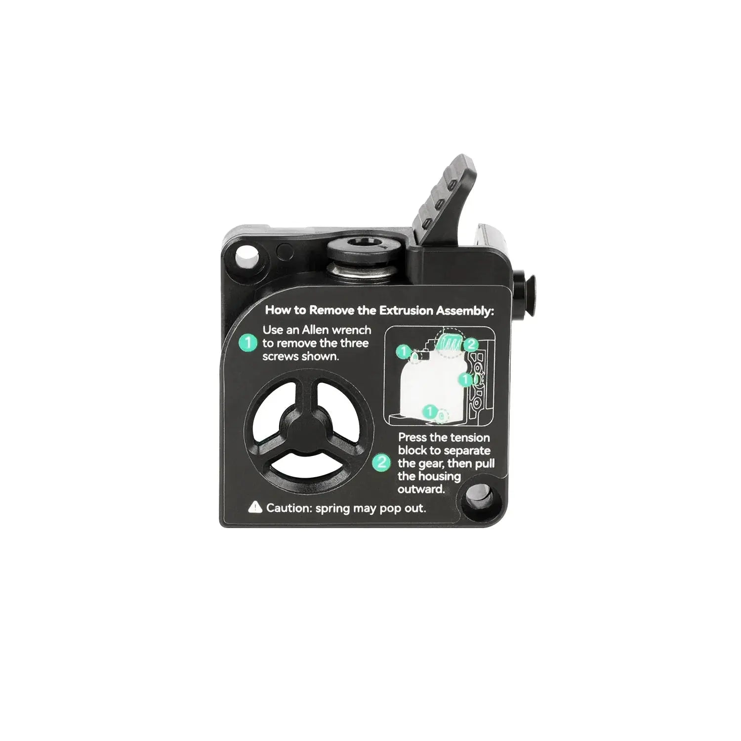 K2 Plus Extruder Front Cover 4001020081 RS3D