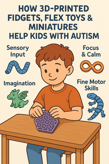 How 3D Printed Fidgets, Flex Toys & Miniatures Help Kids with Autism