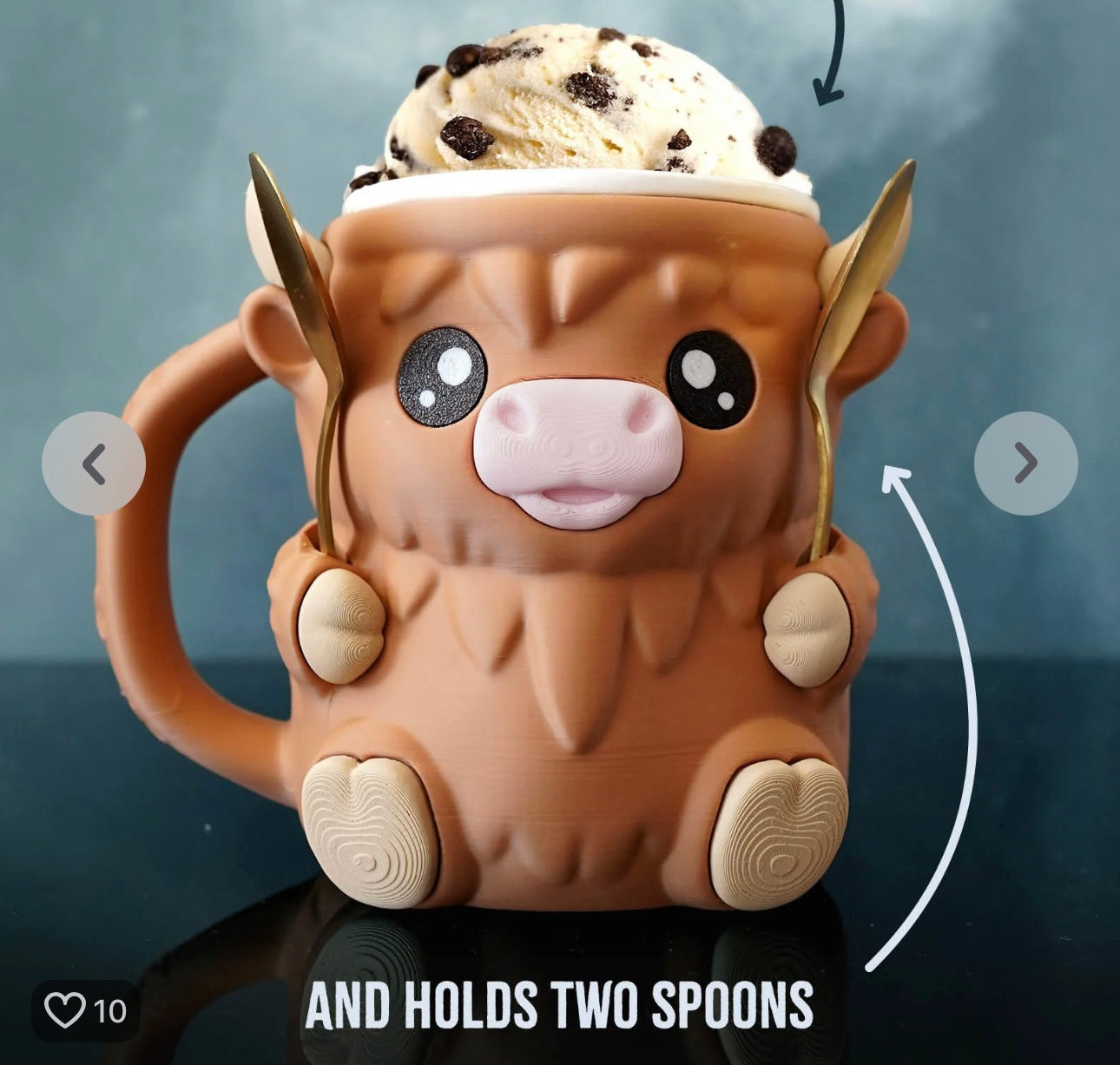 Ferdinand the Highland Cow Ice Cream Pint Holder