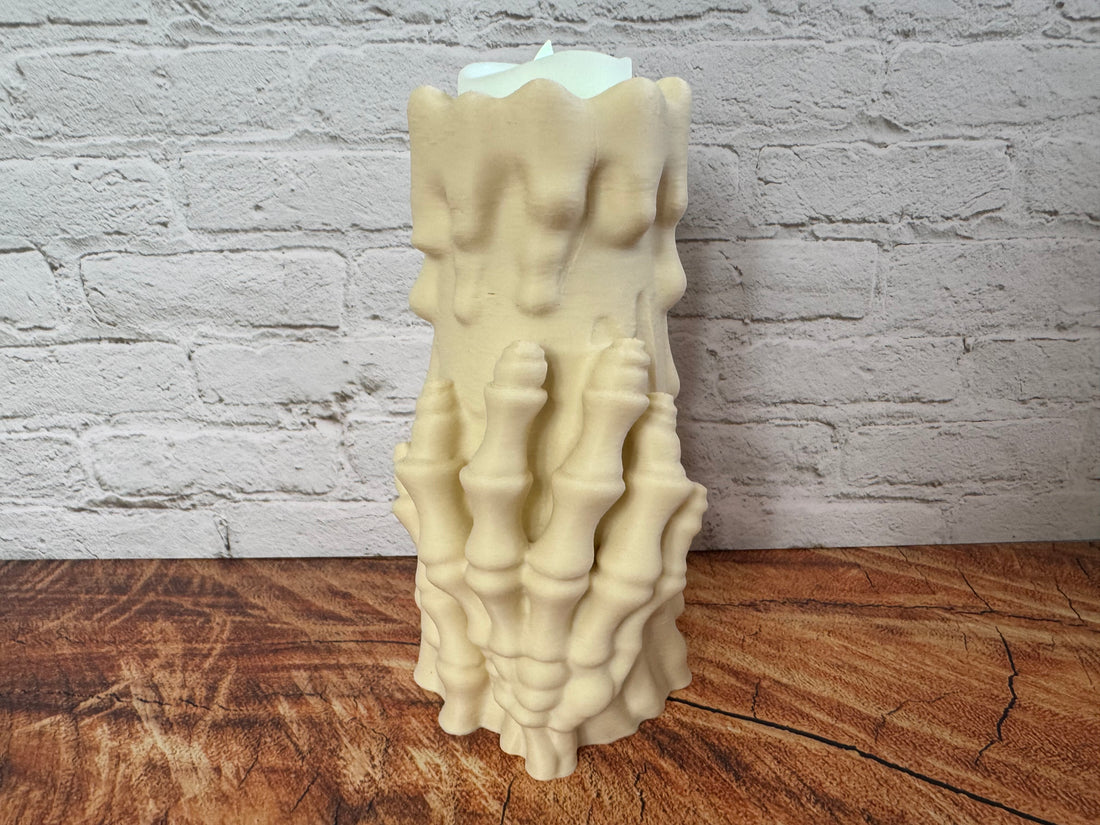 9 Spooky Melted Candlesticks with LED Tea Lights – Pick Your Grouping