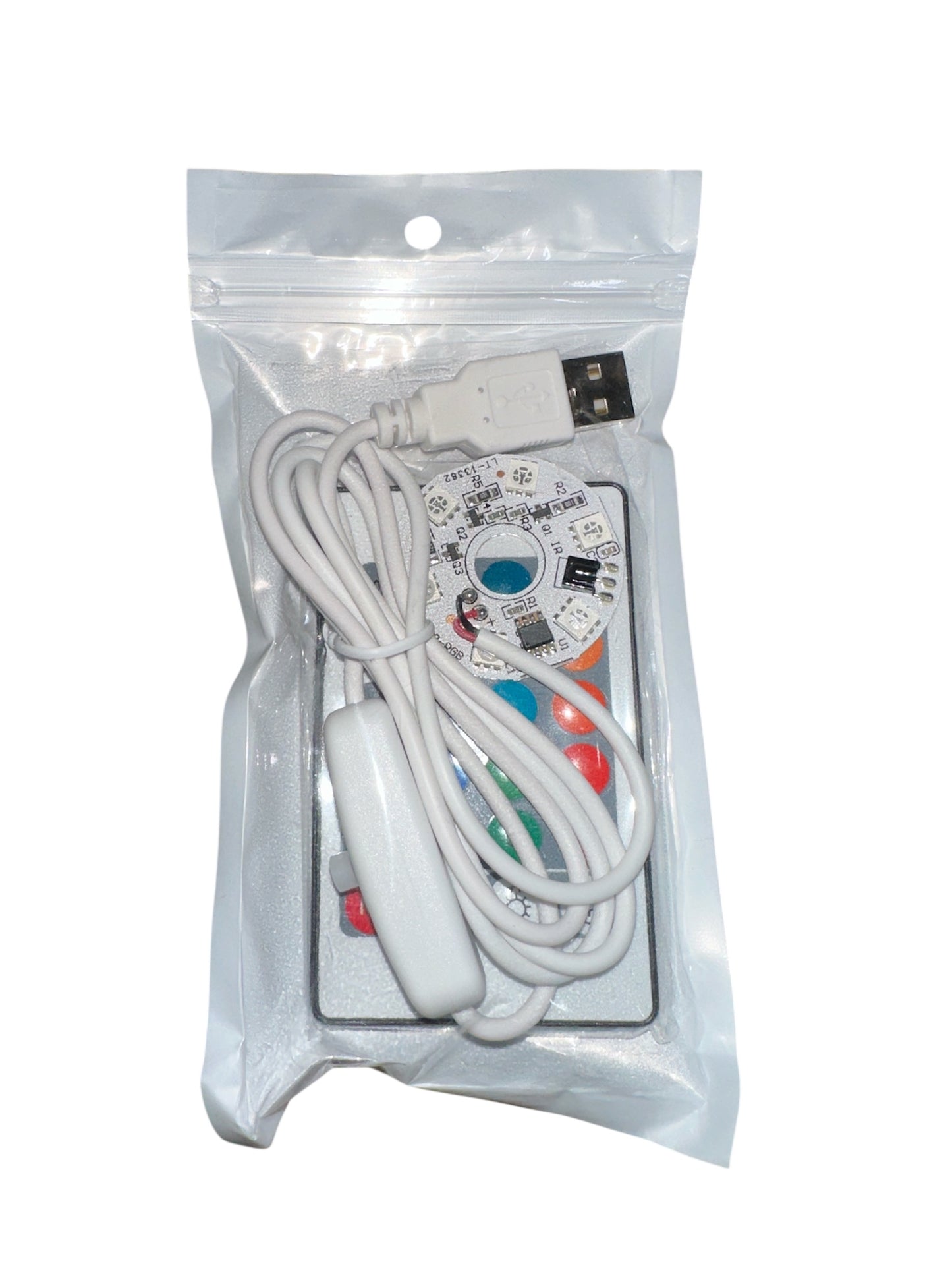 USB RGB LED Light Board – 2 Meter Cable + Remote Control 6 LED | RS3D