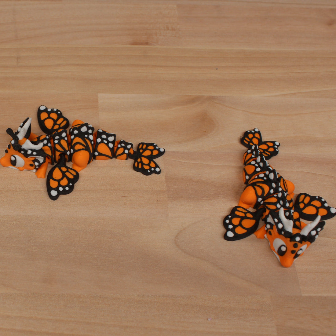 Mini Dragon Butterfly – Articulating Fidget Toy – Bright Orange Edition