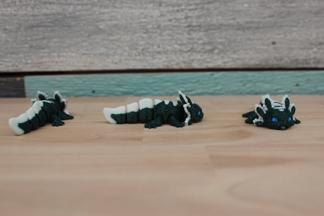 Mini Dark Green Axolotl