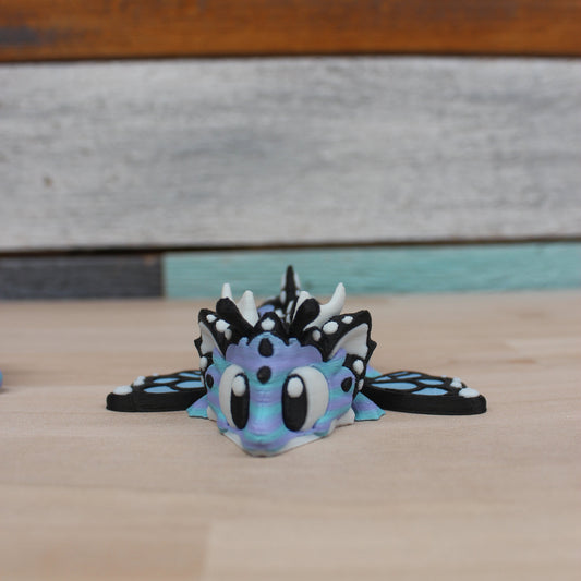 Large Dragon Butterfly blue & purple rainbow