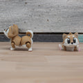 3D printed articulated brown dog figurine inspired by Odis breed