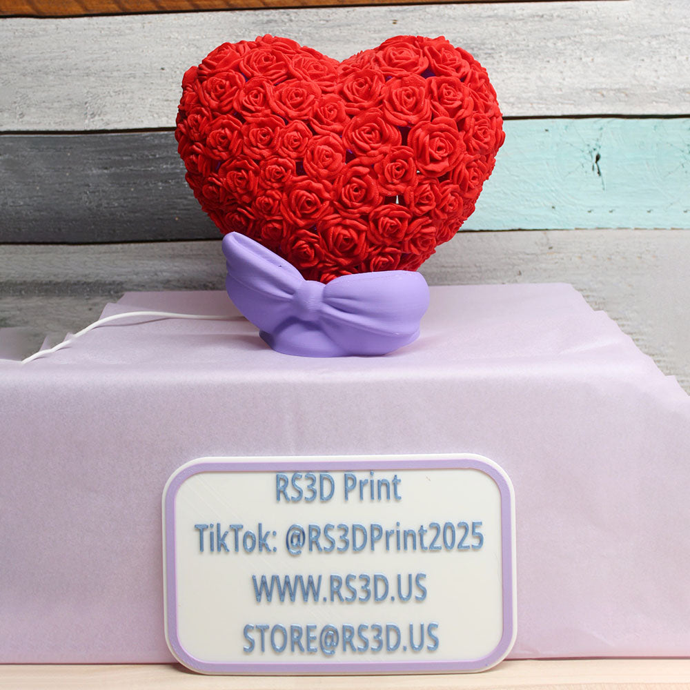 Multi-Color 6 LED RGB Heart Light with Remote – Rose Pattern | RS3D