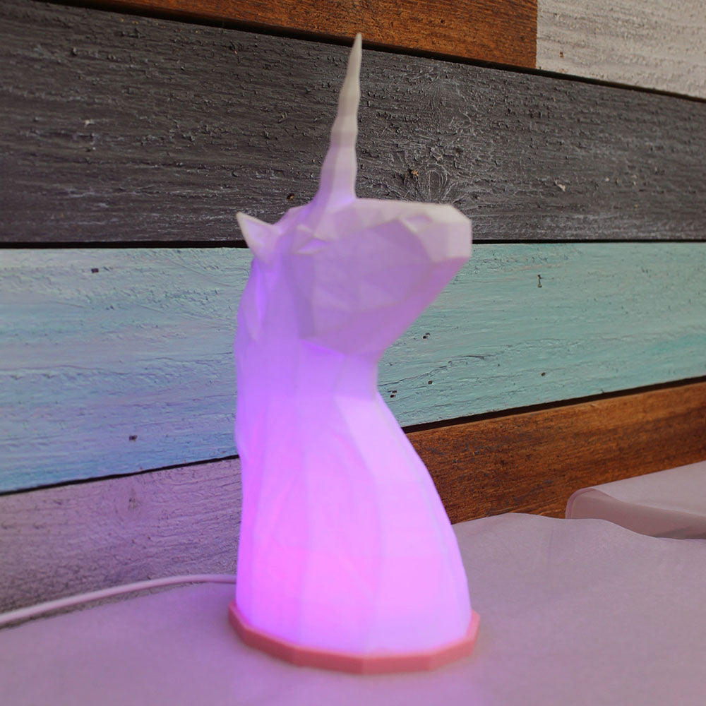 Multi Color 6 LED RGB with Remote Night Lights- Normal Size Unicorn | RS3D