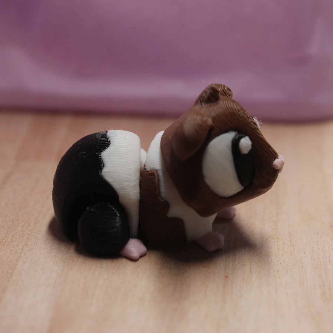 Howie the Guinea Pig – Brown, White, and Black Articulating Fidget Toy (GunniPig)