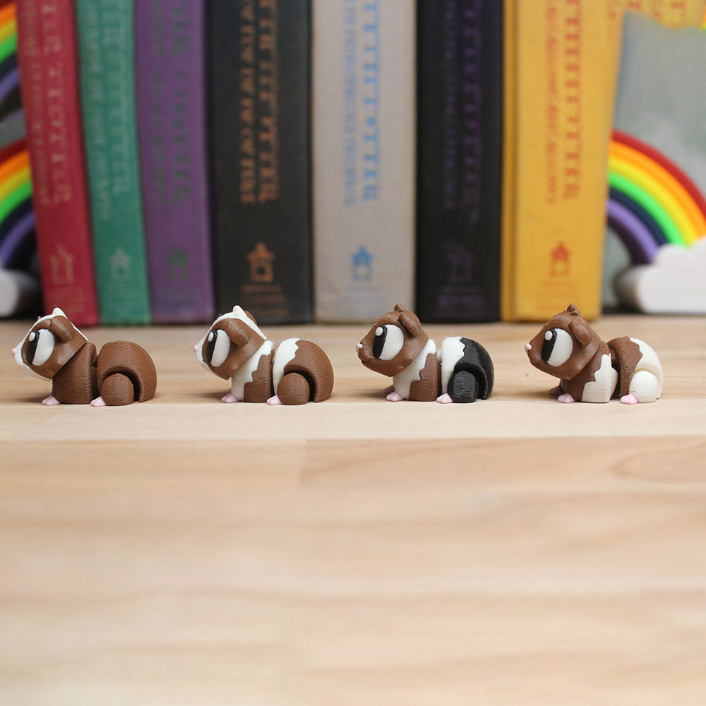 Bag of 4 Adorable 3D Printed Guinea Pigs – Articulated Mini Pets | RS3D