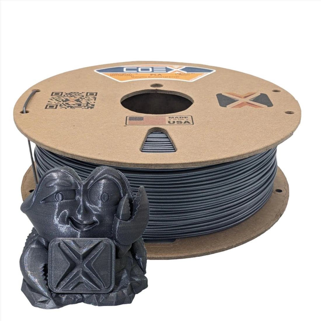 Metallic Gunmetal Silver PLA