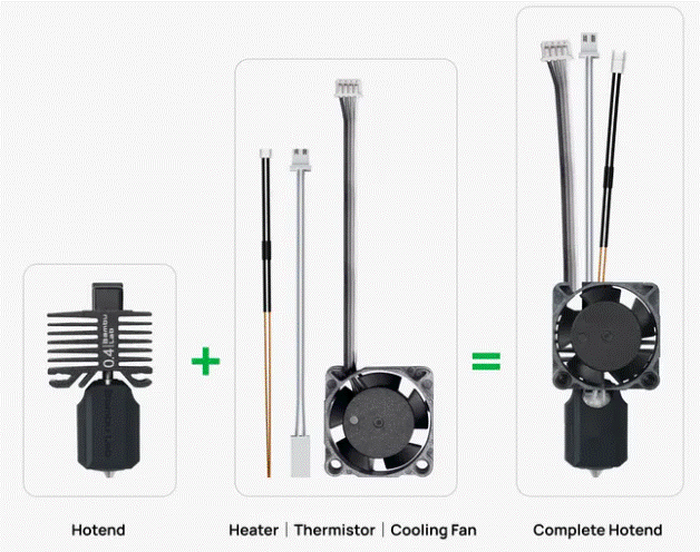 X1C Complete Hotend FAH001 RS3D