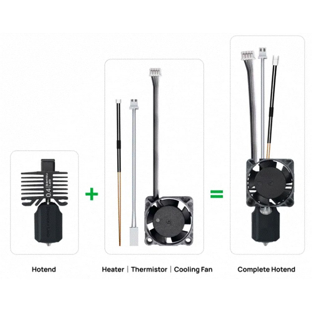 Bambu Lab X1C Complete Hot end – FAH001 Replacement Assembly