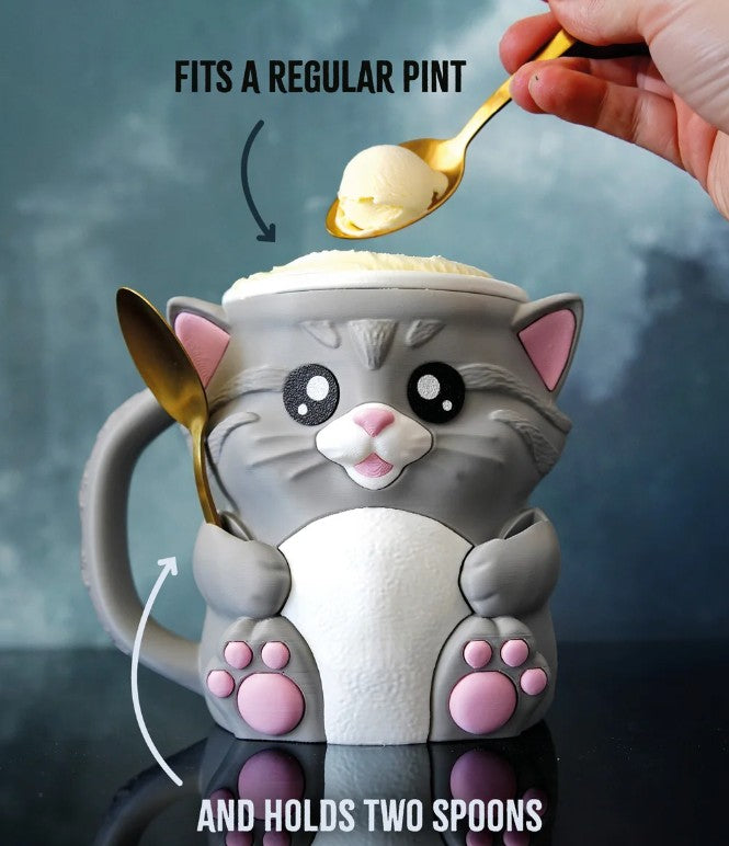 Cuddles the Cat Ice-Pint Holder