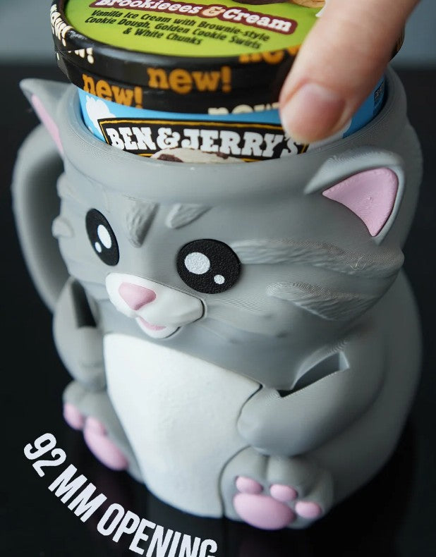 Cuddles the Cat Ice-Pint Holder