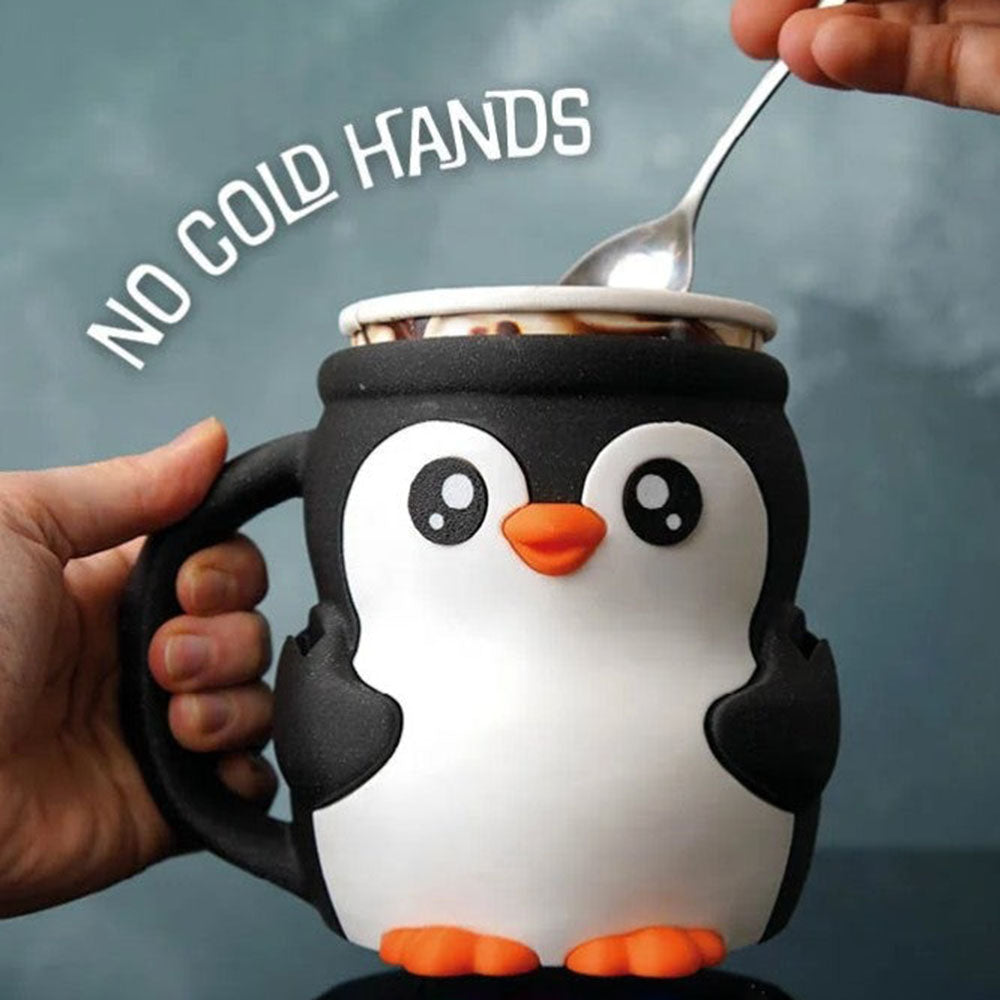 Pebbles, the Penguin Ice Cream Pint Holder