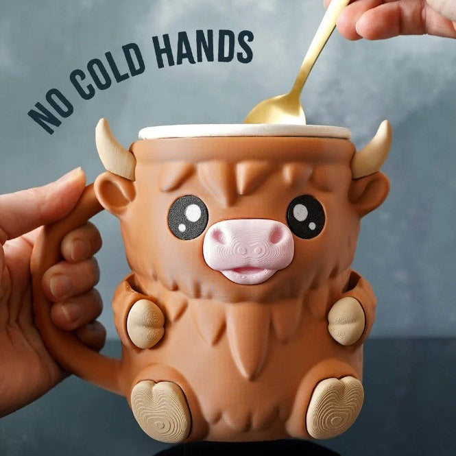 Ferdinand the Highland Cow Ice Cream Pint Holder