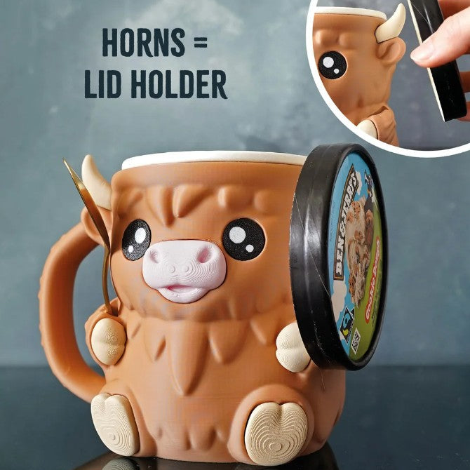 Ferdinand the Highland Cow Ice Cream Pint Holder