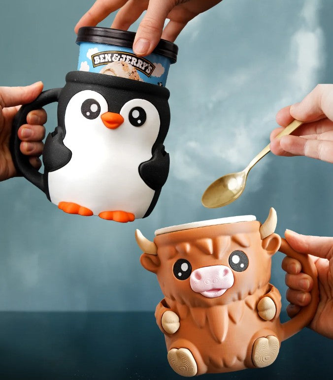 Ferdinand the Highland Cow Ice Cream Pint Holder