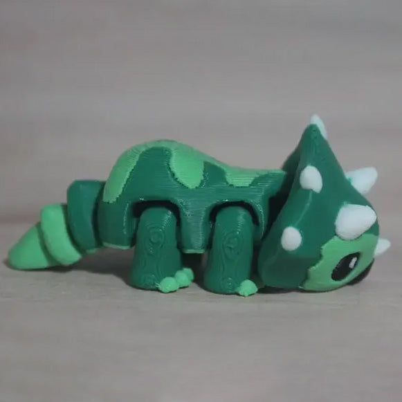 Mini Triceratops Light & Dark Green RS3D