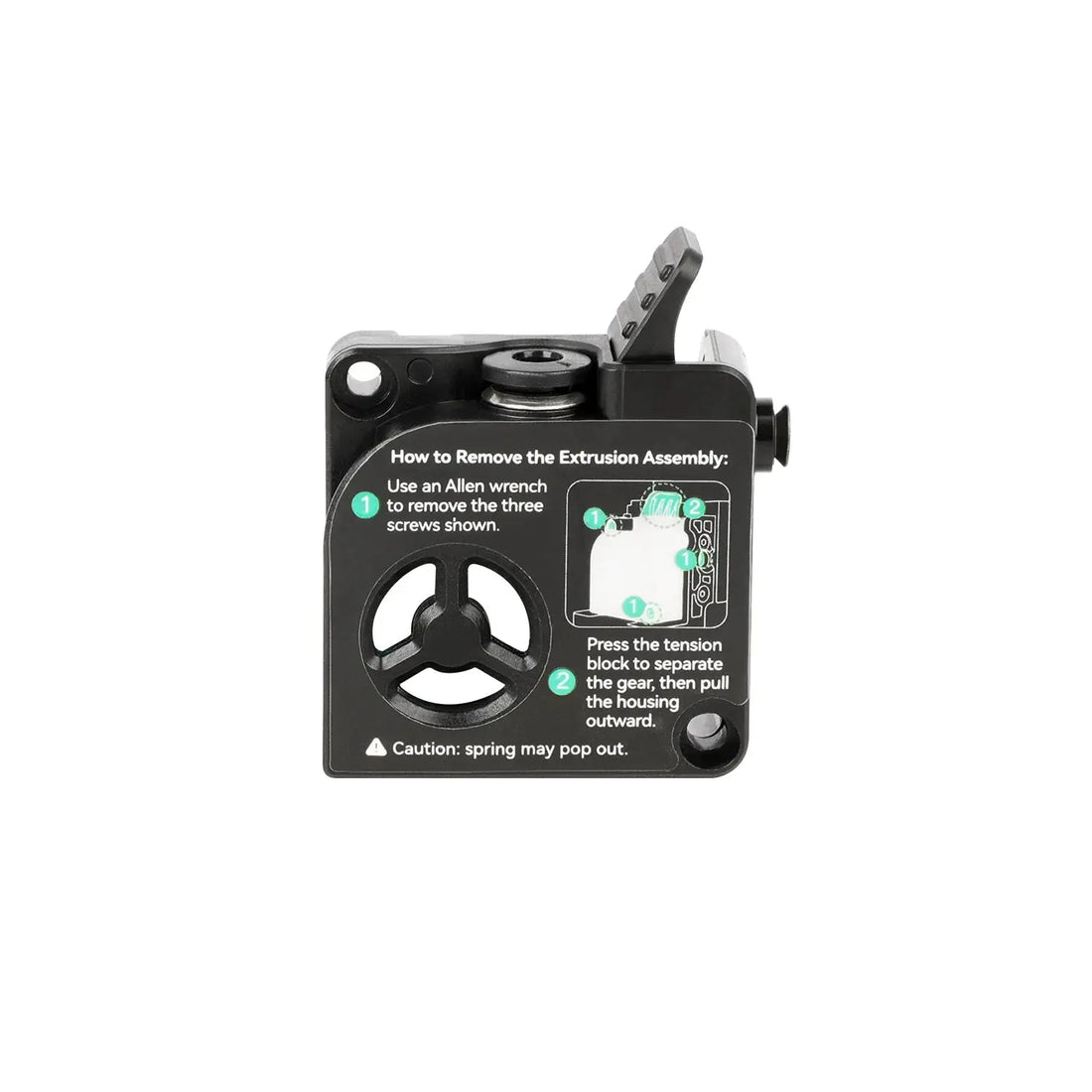 K2 Plus Extruder Front Cover 4001020081 RS3D